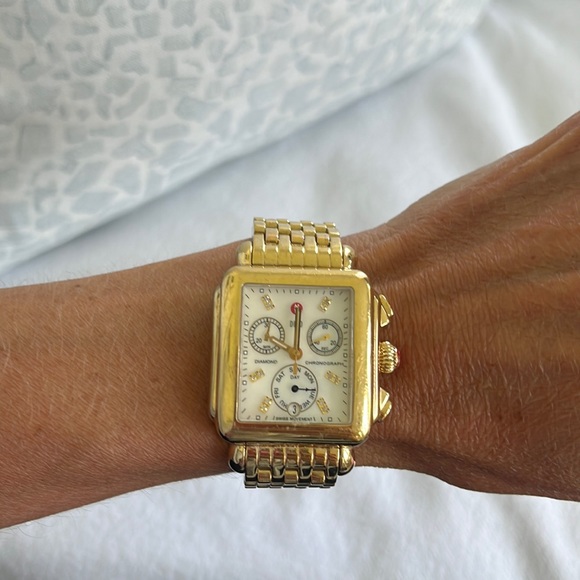 Gold Michele Watch - Picture 1 of 3